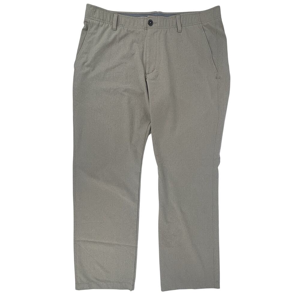 Under Armour Men's Pants 38x29 Beige Performance Stretch Waist Golf Casual EUC